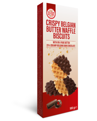 100g Crunchy Waffle Biscuits Vanilla Dark Chocolate V