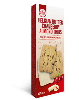 BB Cranberry Almond Thin With White Chocolate 100g V